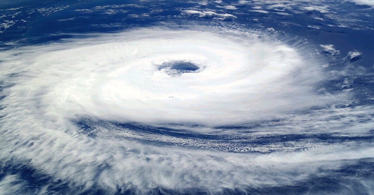 Vue satellite d'un ouragan tropical